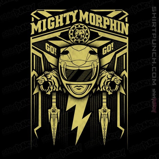 Shirts Magnets / 3"x3" / Black Yellow Ranger