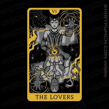 Load image into Gallery viewer, Shirts Magnets / 3&quot;x3&quot; / Black Tarot The Lovers
