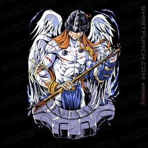 Daily_Deal_Shirts Magnets / 3"x3" / Black Battle Angemon