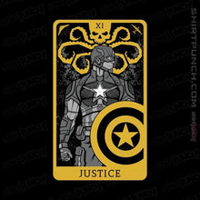 Load image into Gallery viewer, Shirts Magnets / 3&quot;x3&quot; / Black Tarot Justice
