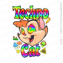 Load image into Gallery viewer, Shirts Magnets / 3&quot;x3&quot; / White Faux Paw the Techno Cat
