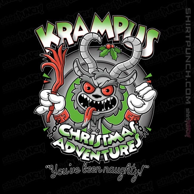 Daily_Deal_Shirts Magnets / 3"x3" / Black Krampus Christmas Adventures
