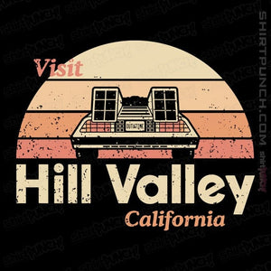 Daily_Deal_Shirts Magnets / 3"x3" / Black Visit Hill Valley
