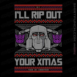 Shirts Magnets / 3"x3" / Black I'll Rip Out Your Christmas