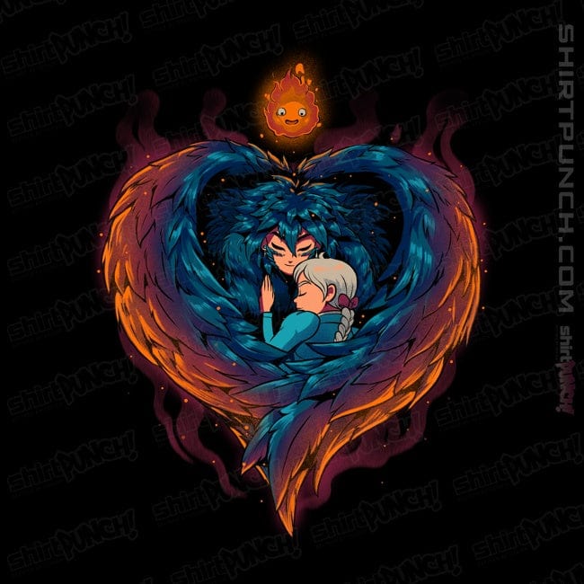 Secret_Shirts Magnets / 3"x3" / Black Heart On  Fire