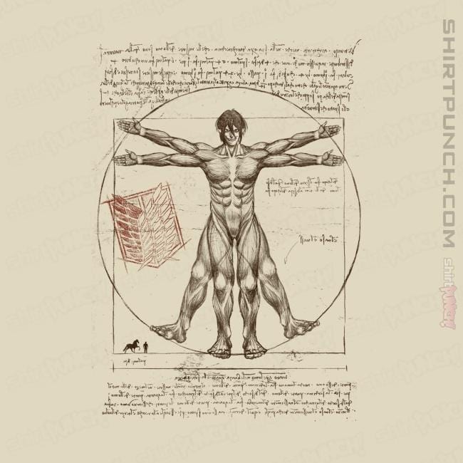 Shirts Magnets / 3"x3" / Natural Eren Vitruvian