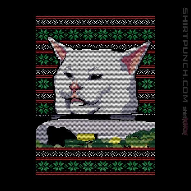 Shirts Magnets / 3"x3" / Black Cat Getting Yelled At Sweater