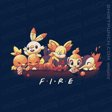 Load image into Gallery viewer, Shirts Magnets / 3&quot;x3&quot; / Navy Fire Friends
