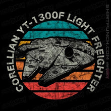 Load image into Gallery viewer, Shirts Magnets / 3&quot;x3&quot; / Black Retro Millennium Falcon Sun
