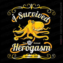 Load image into Gallery viewer, Daily_Deal_Shirts Magnets / 3&quot;x3&quot; / Black I Survived The Hero Gathering
