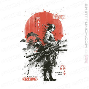 Daily_Deal_Shirts Magnets / 3"x3" / White Zoro Samurai Wano Kuni Arc