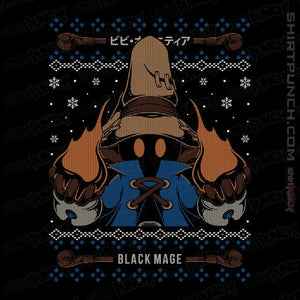 Shirts Magnets / 3"x3" / Black Vivi Black Mage Christmas