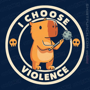 Last_Chance_Shirts Magnets / 3"x3" / Navy Violence Capybara