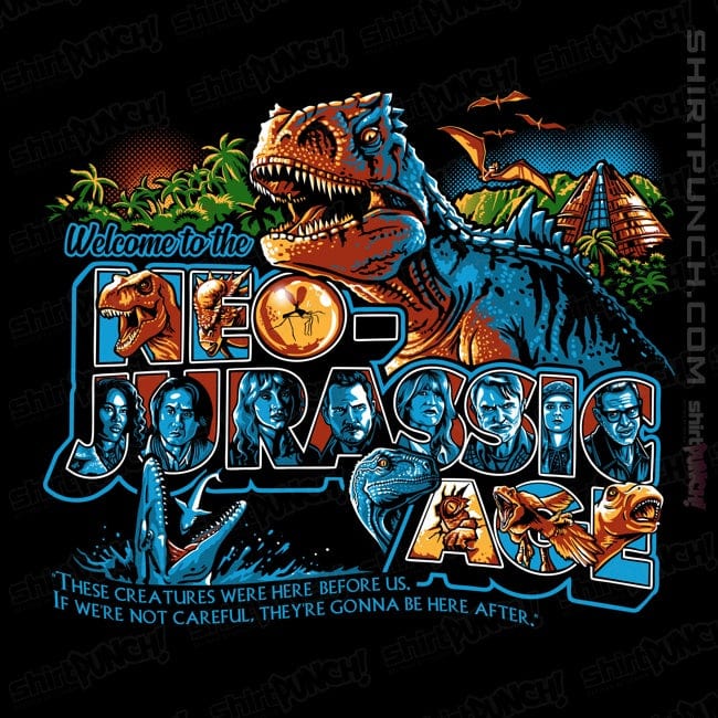 Daily_Deal_Shirts Magnets / 3"x3" / Black Welcome to the Neo-Jurassic Age