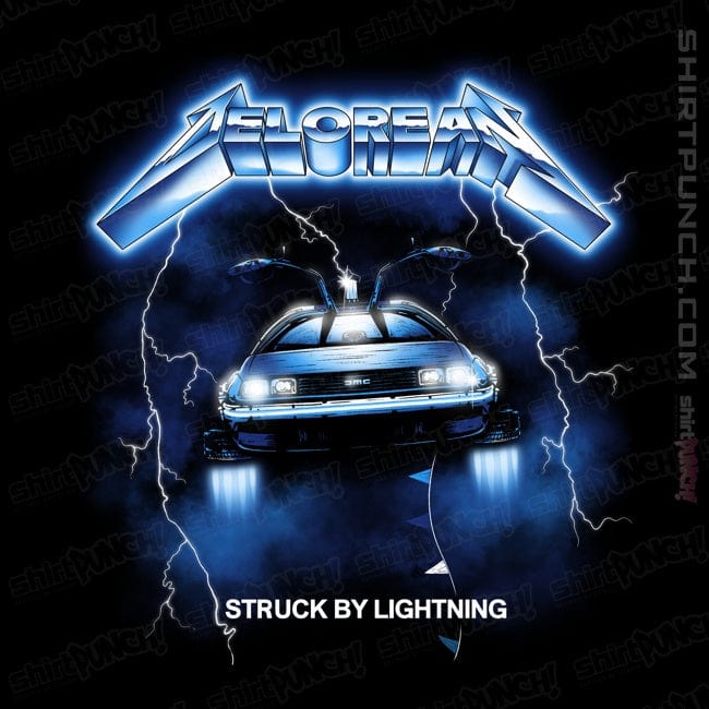 Daily_Deal_Shirts Magnets / 3"x3" / Black Struck By Lightning