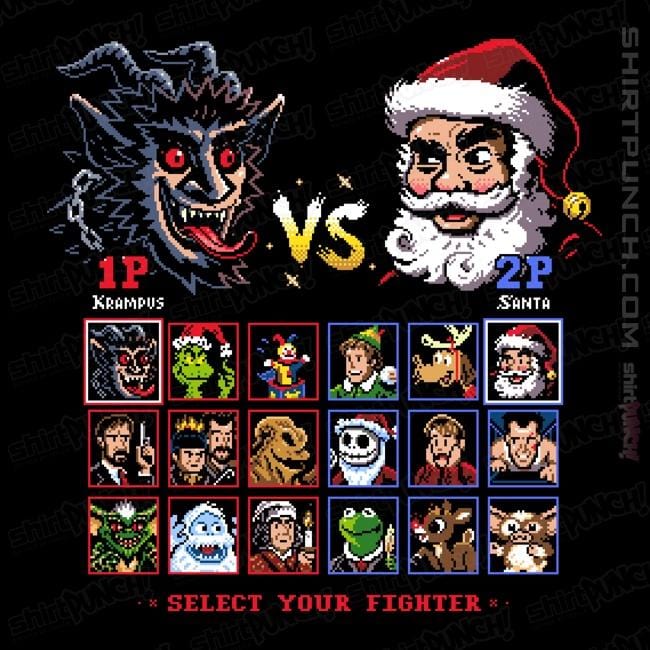 Daily_Deal_Shirts Magnets / 3"x3" / Black Battle For Christmas