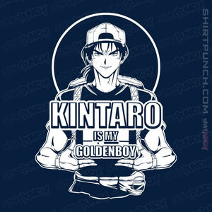 Daily_Deal_Shirts Magnets / 3"x3" / Navy Kintaro Is My Goldenboy