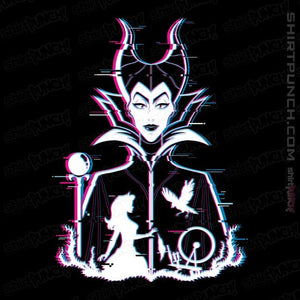 Daily_Deal_Shirts Magnets / 3"x3" / Black Glitched Maleficent