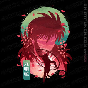 Daily_Deal_Shirts Magnets / 3"x3" / Black Kurama's Rose Whirlwind