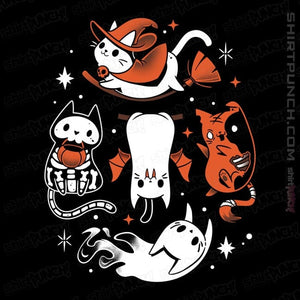 Daily_Deal_Shirts Magnets / 3"x3" / Black Spooky Kitty Crew