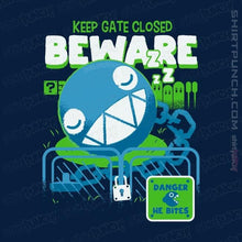 Load image into Gallery viewer, Shirts Magnets / 3&quot;x3&quot; / Navy Beware Of Chomp Chomp
