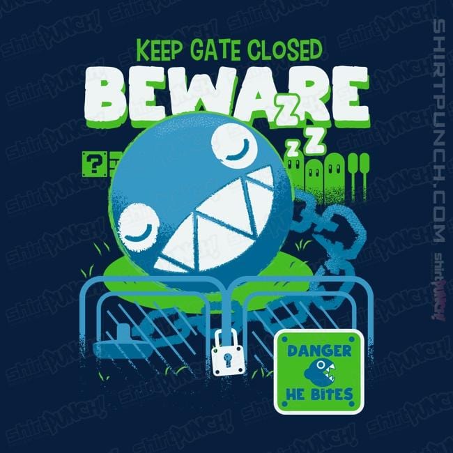 Shirts Magnets / 3"x3" / Navy Beware Of Chomp Chomp