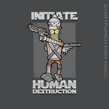 Load image into Gallery viewer, Shirts Magnets / 3&quot;x3&quot; / Charcoal Initiate Human Destruction
