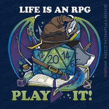 Load image into Gallery viewer, Shirts Magnets / 3&quot;x3&quot; / Navy Life Is An RPG
