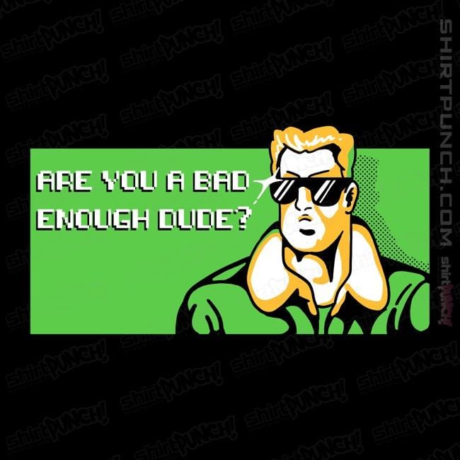 Shirts Magnets / 3"x3" / Black Bad Enough Dude