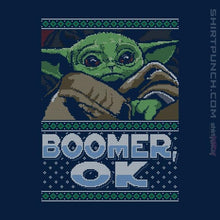 Load image into Gallery viewer, Shirts Magnets / 3&quot;x3&quot; / Navy Boomer Ok Baby Yoda Sweater
