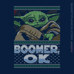 Shirts Magnets / 3"x3" / Navy Boomer Ok Baby Yoda Sweater