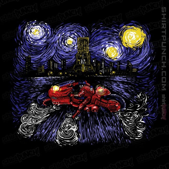 Daily_Deal_Shirts Magnets / 3"x3" / Black Starry Neo-Tokyo