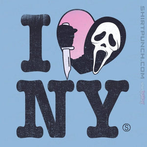 Daily_Deal_Shirts Magnets / 3"x3" / Powder Blue Ghostface Loves NY