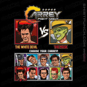 Daily_Deal_Shirts Magnets / 3"x3" / Black Jim Carrey Fight Night