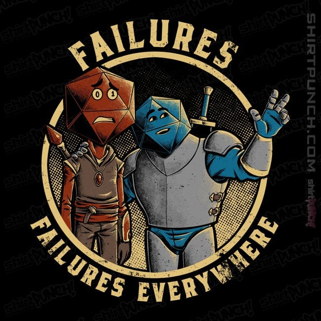 Secret_Shirts Magnets / 3"x3" / Black Failures, Failures Everywhere