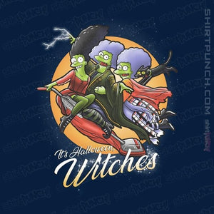 Daily_Deal_Shirts Magnets / 3"x3" / Navy Witches