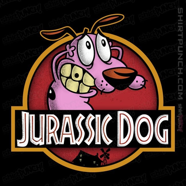 Daily_Deal_Shirts Magnets / 3"x3" / Black Jurassic Dog