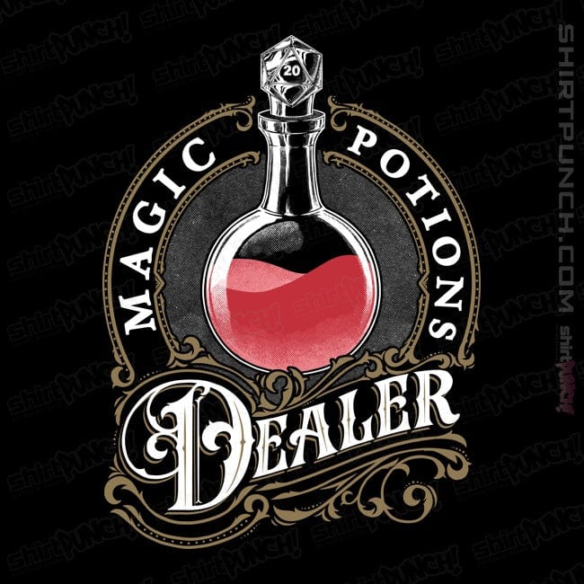 Secret_Shirts Magnets / 3"x3" / Black Magic Potion Dealer