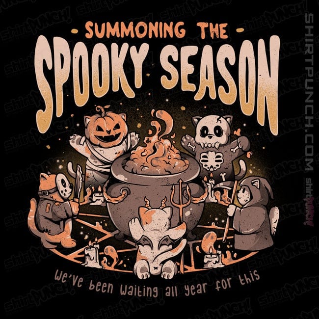 Daily_Deal_Shirts Magnets / 3"x3" / Black Summoning The Spooky Season