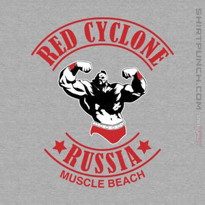 Shirts Magnets / 3"x3" / Sports Grey Red Cyclone Muscle Beach