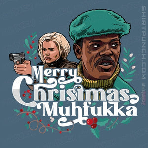 Daily_Deal_Shirts Magnets / 3"x3" / Indigo Blue Merry Christmas Muhfukka