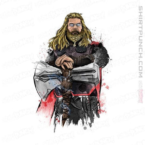Shirts Magnets / 3"x3" / White God Of Thunder Watercolor