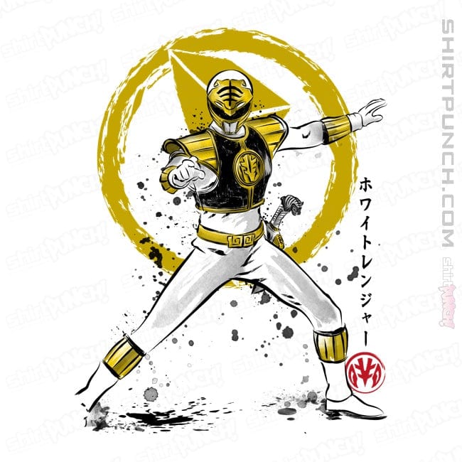 Daily_Deal_Shirts Magnets / 3"x3" / White White Ranger Sumi-e