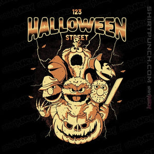 Daily_Deal_Shirts Magnets / 3"x3" / Black 123 Halloween Street