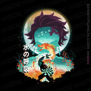 Daily_Deal_Shirts Magnets / 3"x3" / Black Demon Tanjiro