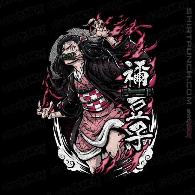 Shirts Magnets / 3"x3" / Black Nezuko Rage