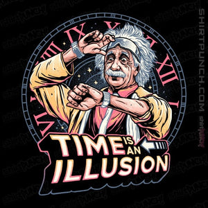 Daily_Deal_Shirts Magnets / 3"x3" / Black Time Is An illusion