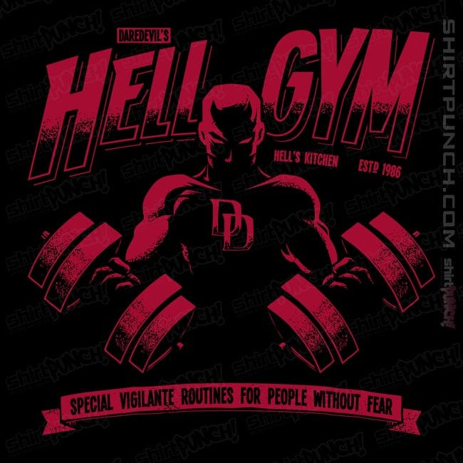 Daily_Deal_Shirts Magnets / 3"x3" / Black Hell Gym