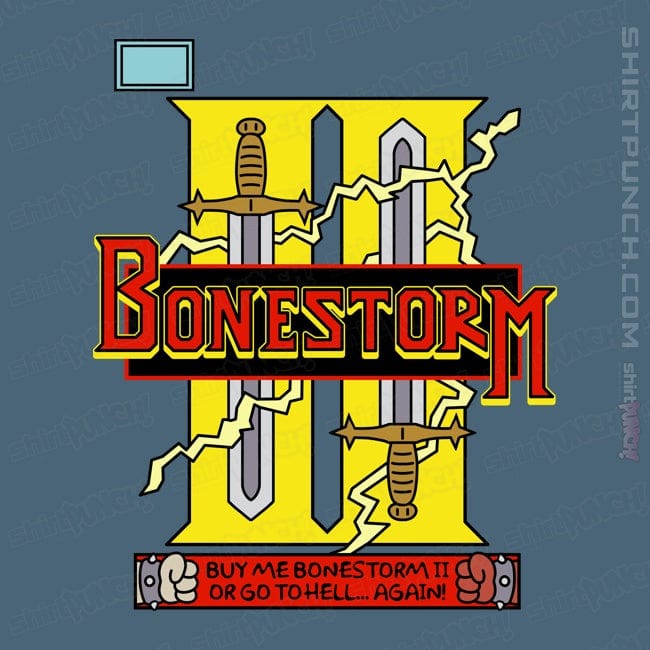 Daily_Deal_Shirts Magnets / 3"x3" / Indigo Blue Bonestorm II