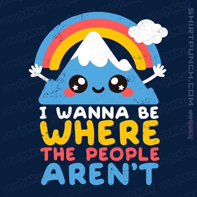 Daily_Deal_Shirts Magnets / 3"x3" / Navy Where The People Aren't